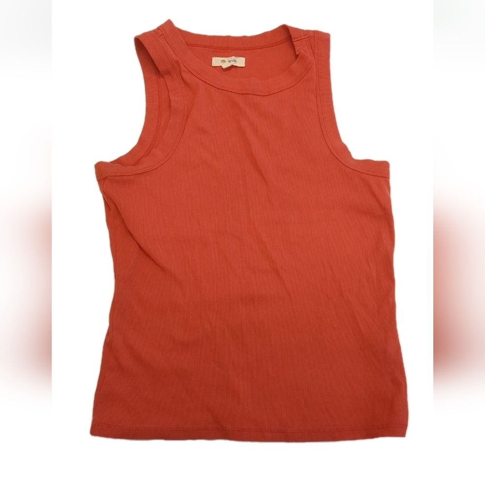 Madewell Women's Supima® Rib Cutaway Tank MD070 Lighthouse White Size M